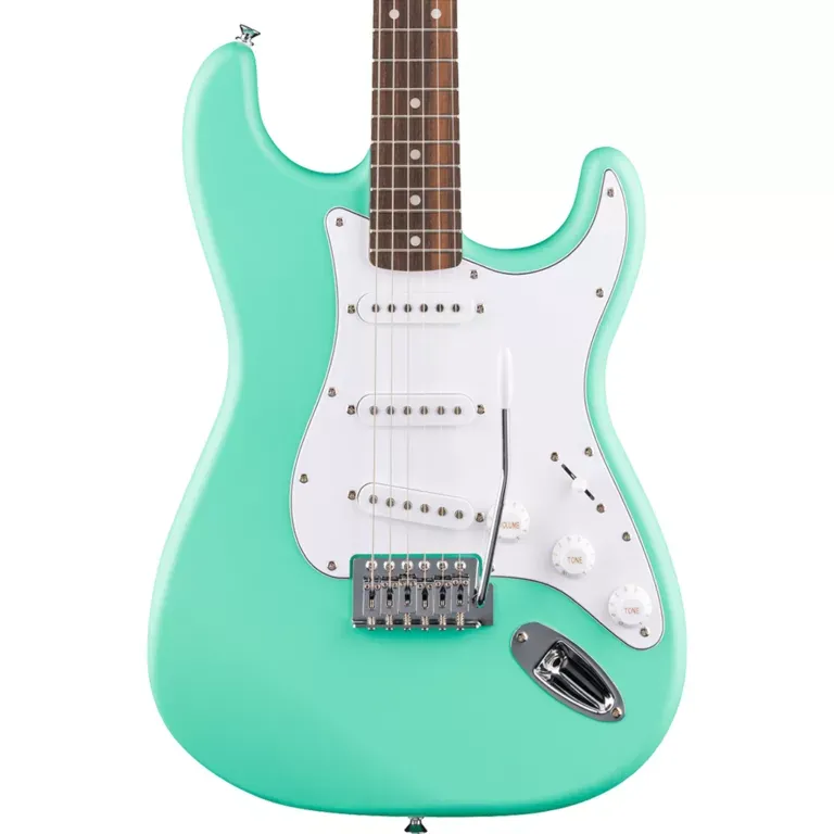 Fender SQUIER DEBUT Strat, Laurel Fingerboard, White Pickguard, Sea Foam Green