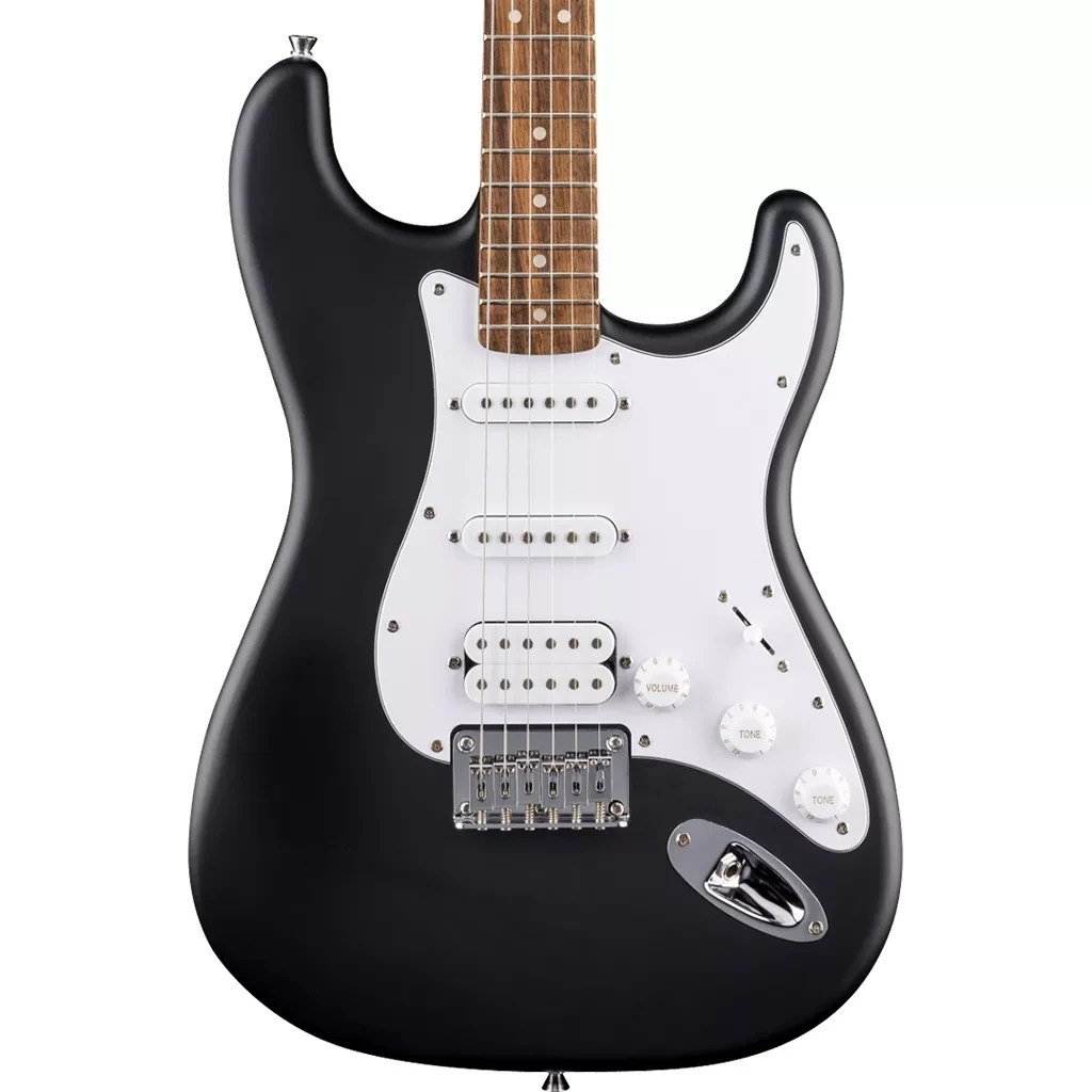 Fender Debut Collection Stratocaster HSS, Laurel Fingerboard, White Pickguard, Black