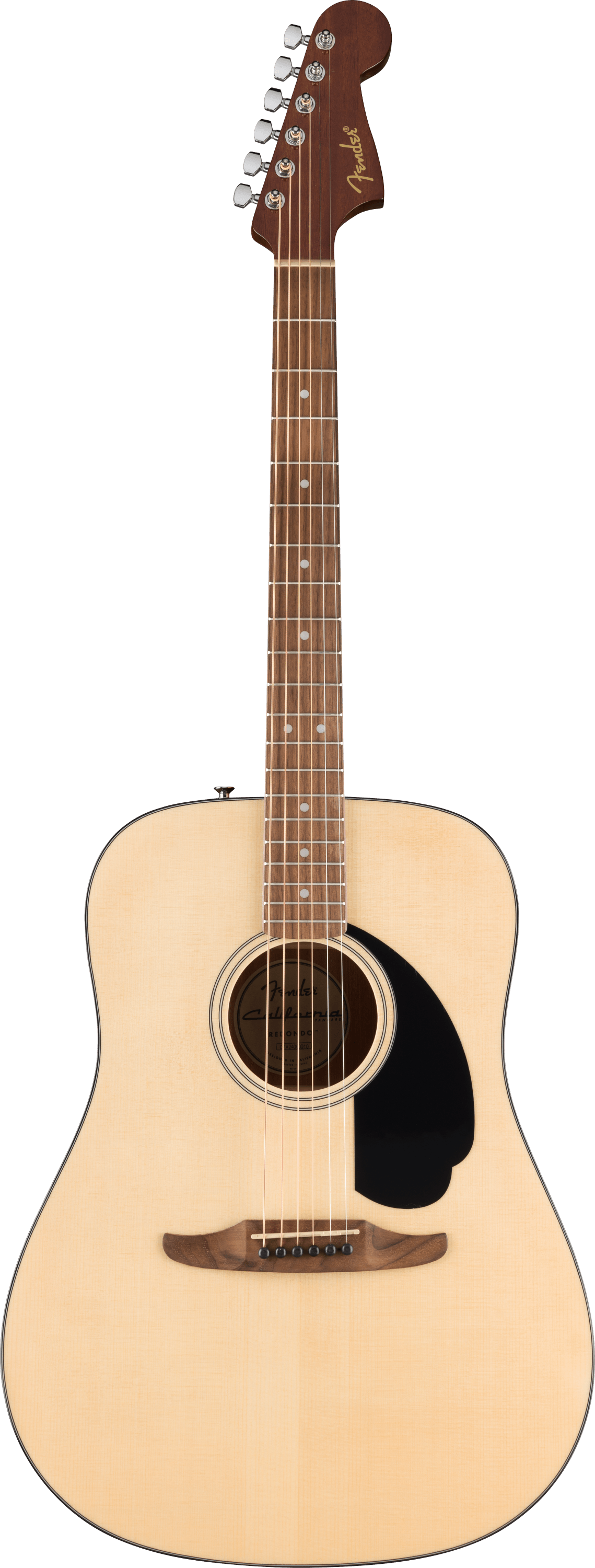 Fender California Series Standard Redondo Acoustic Guitar, Black Pickguard, Natural Finish