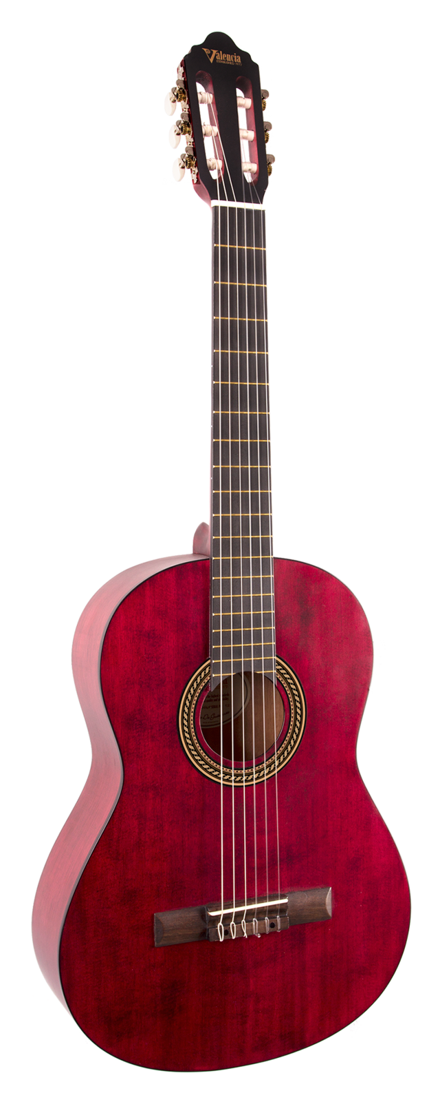 Valencia VC204TWR classical guitar, trans. Wine red