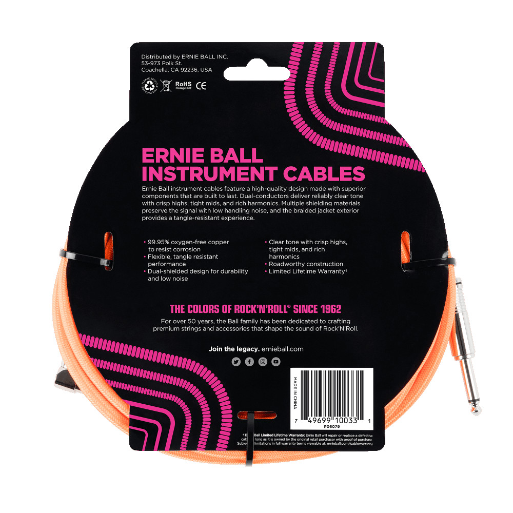 ERNIE BALL 6079 Alət üçün kabel (3,05 metr)