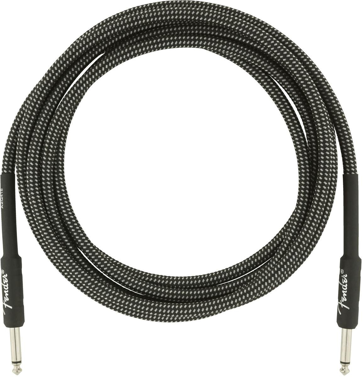 FENDER Pro Series Instrument Cables, 10', Gray Tweed