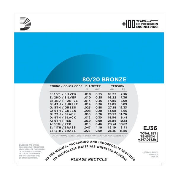 DAddario EJ36 (12- Strings)
