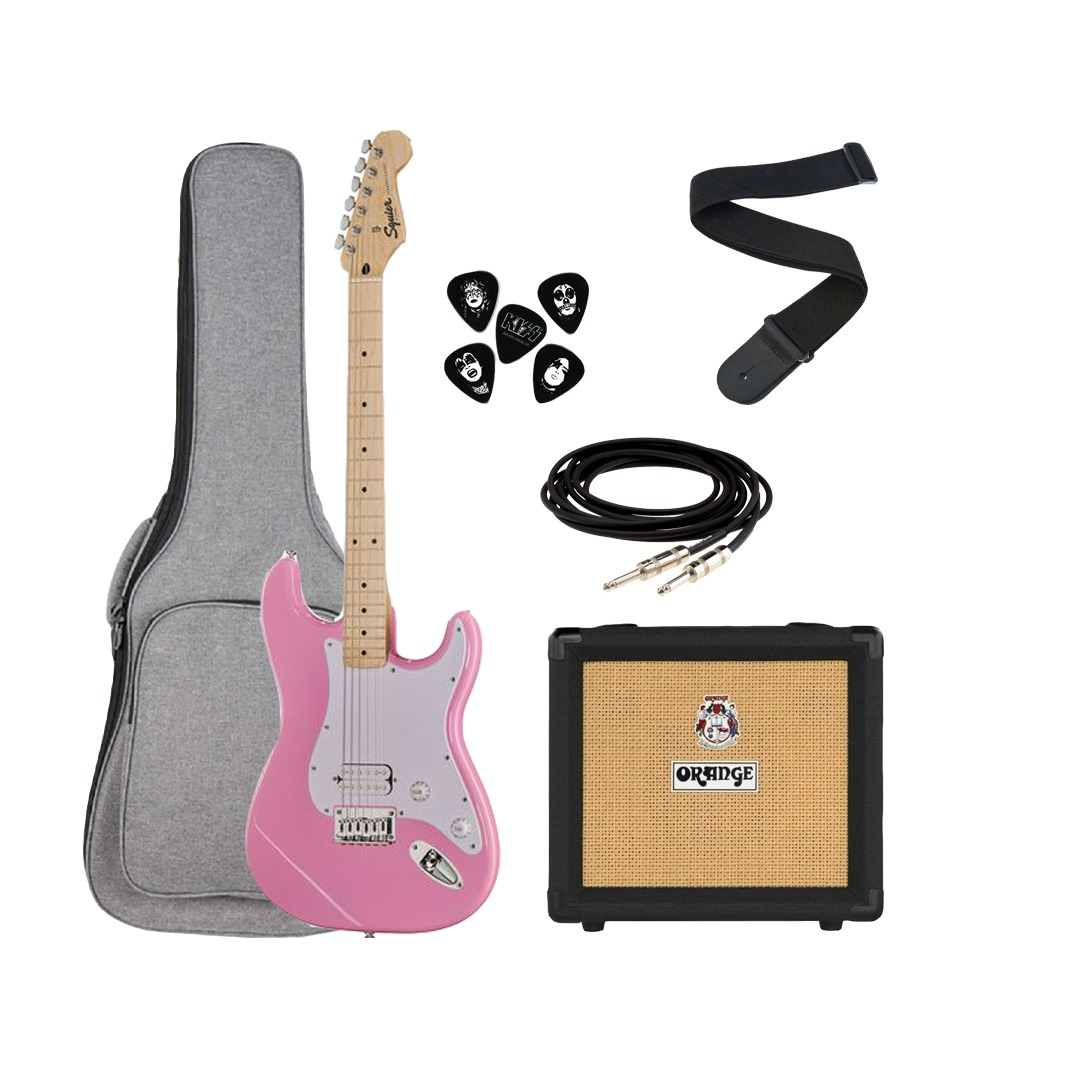 Fender Squier Sonic Strat HT H Flash Pink - Pack