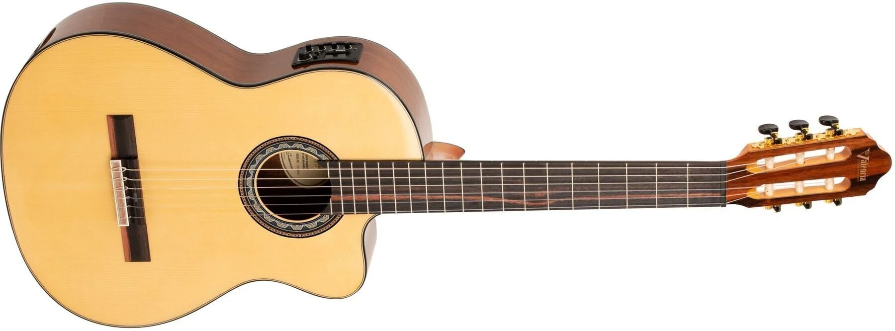 Valencia VC564CE Classical Guitar, Natural Cutaway