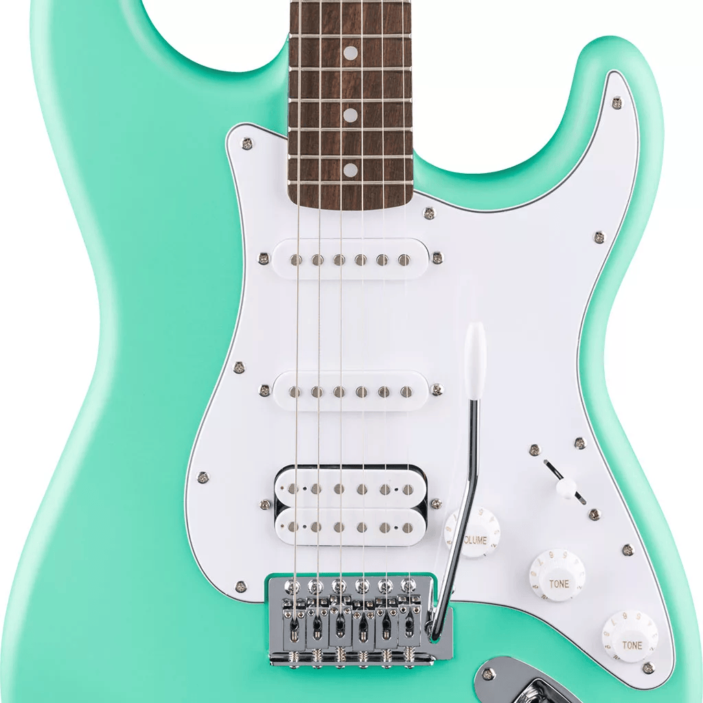 Fender SQUIER DEBUT Strat HSS, Laurel Fingerboard, White Pickguard,SEA FOAM GREEN