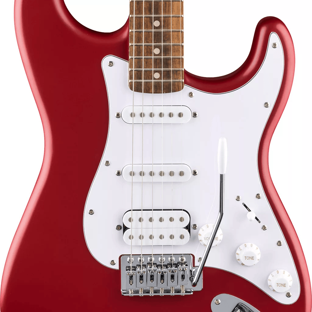 Fender SQUIER DEBUT Strat HSS, Laurel Fingerboard, White Pickguard,DAKOTA RED