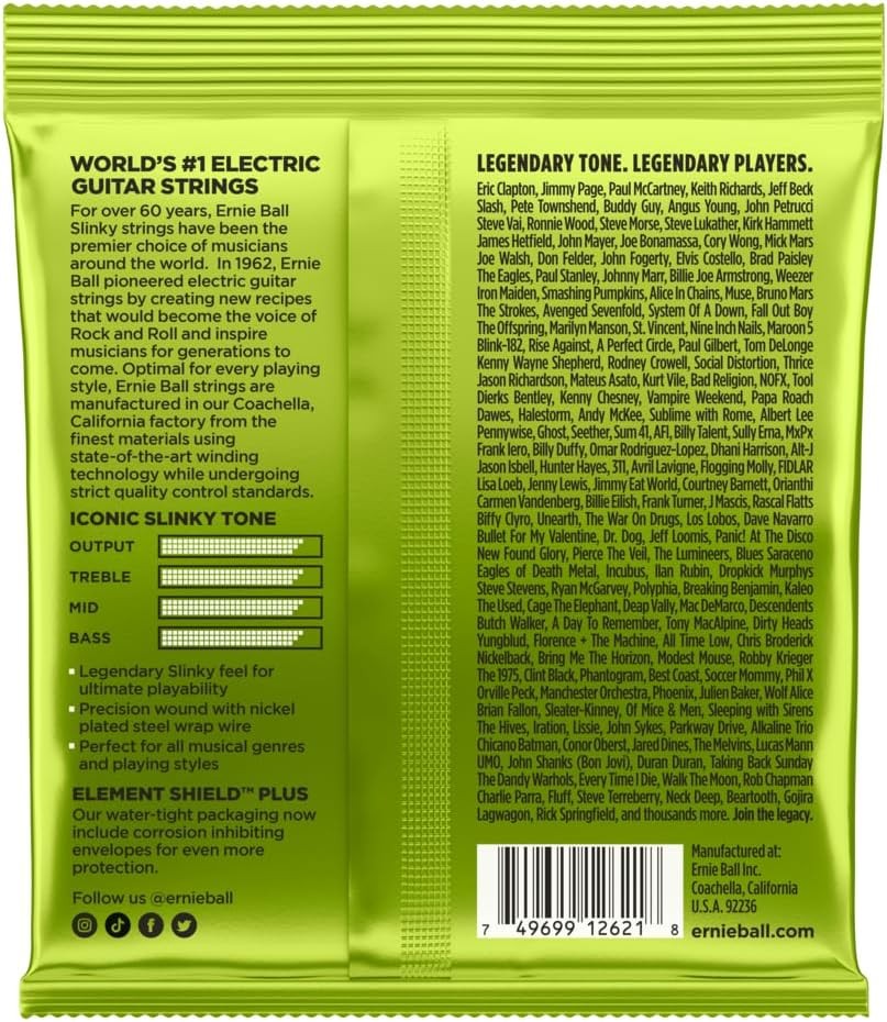 Ernie Ball 2621 7-String Nickel Electric Guitar Strings 10-56