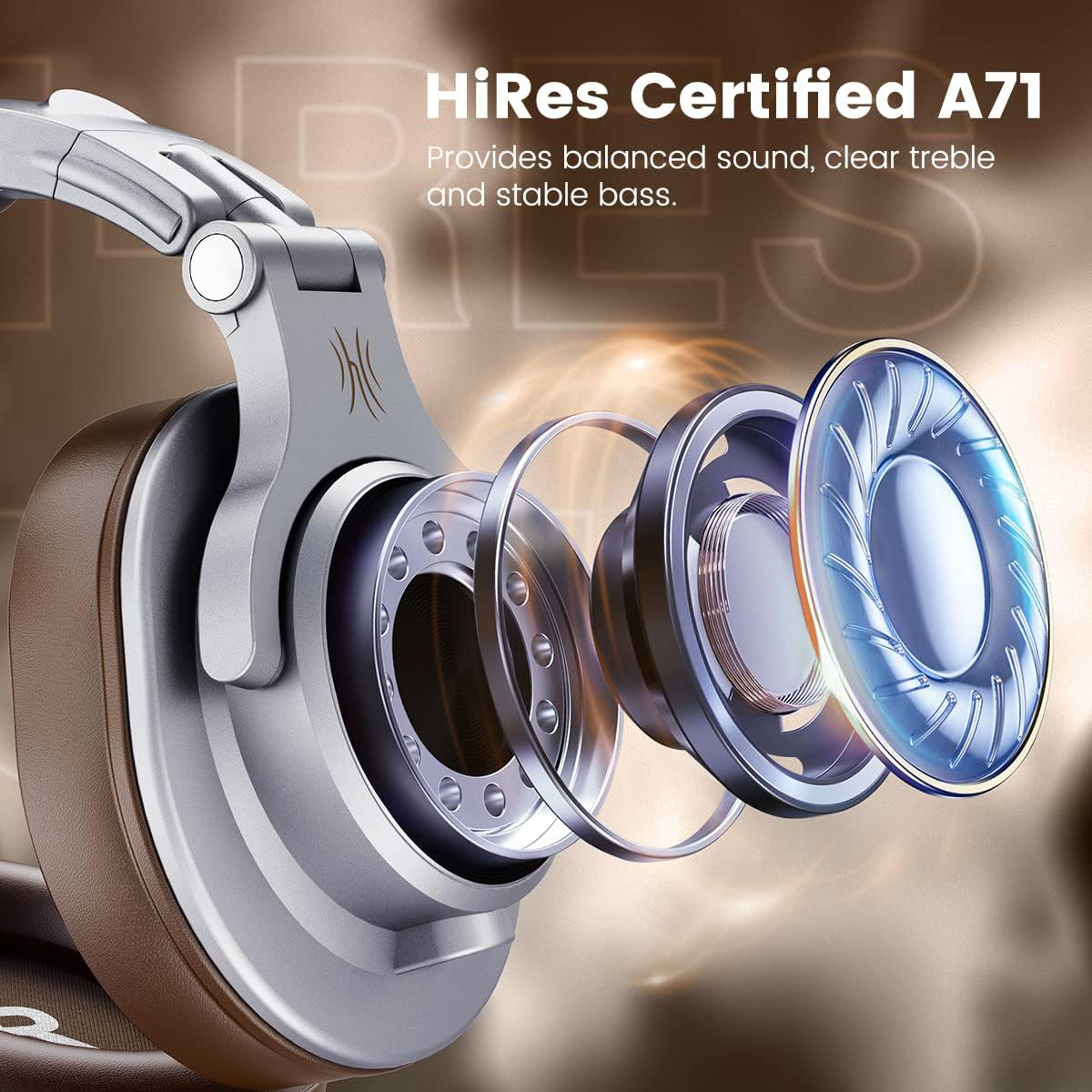 OneOdio A71 Silver-brown