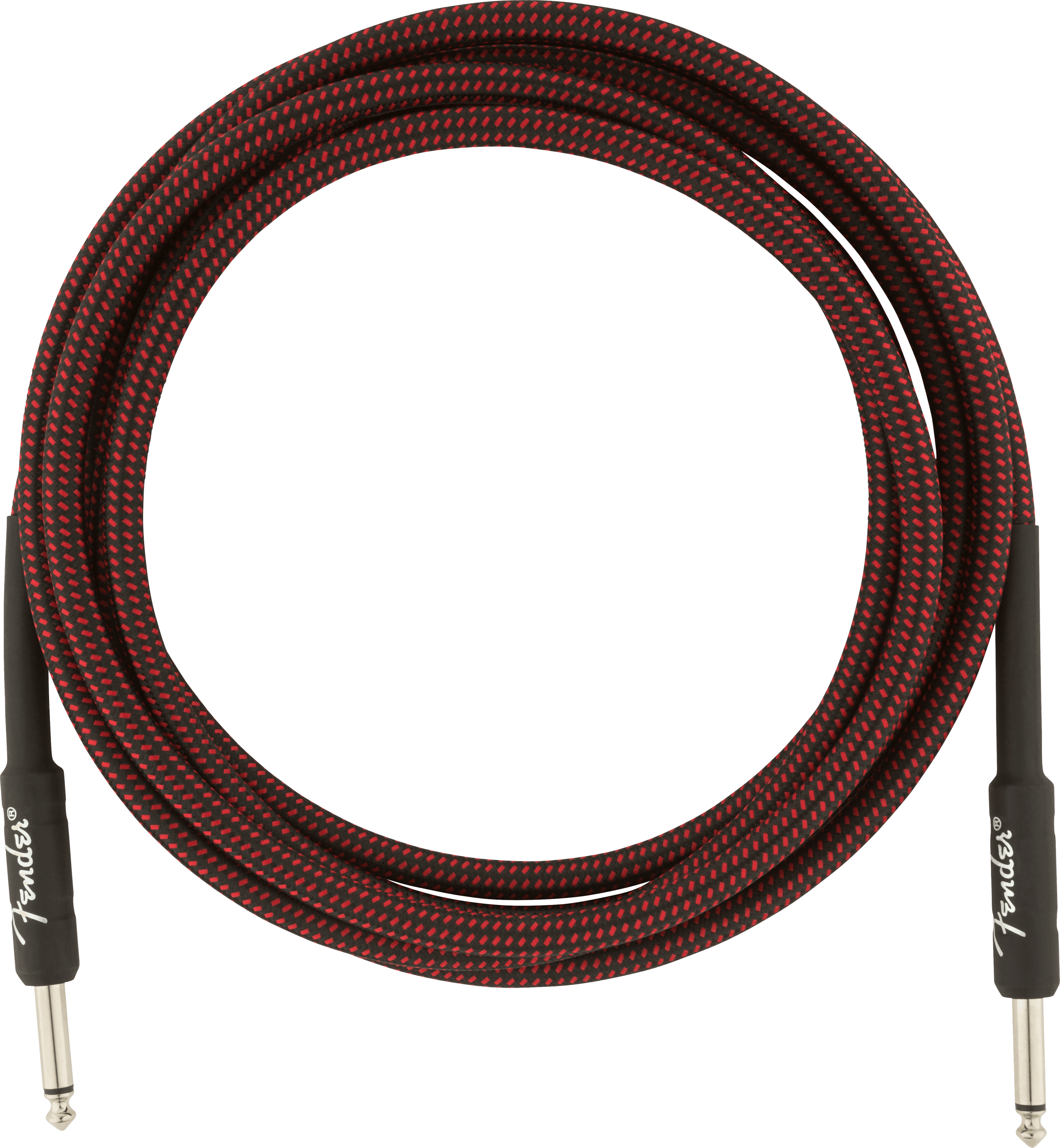 FENDER Pro Series Instrument Cables, 10', Red Tweed