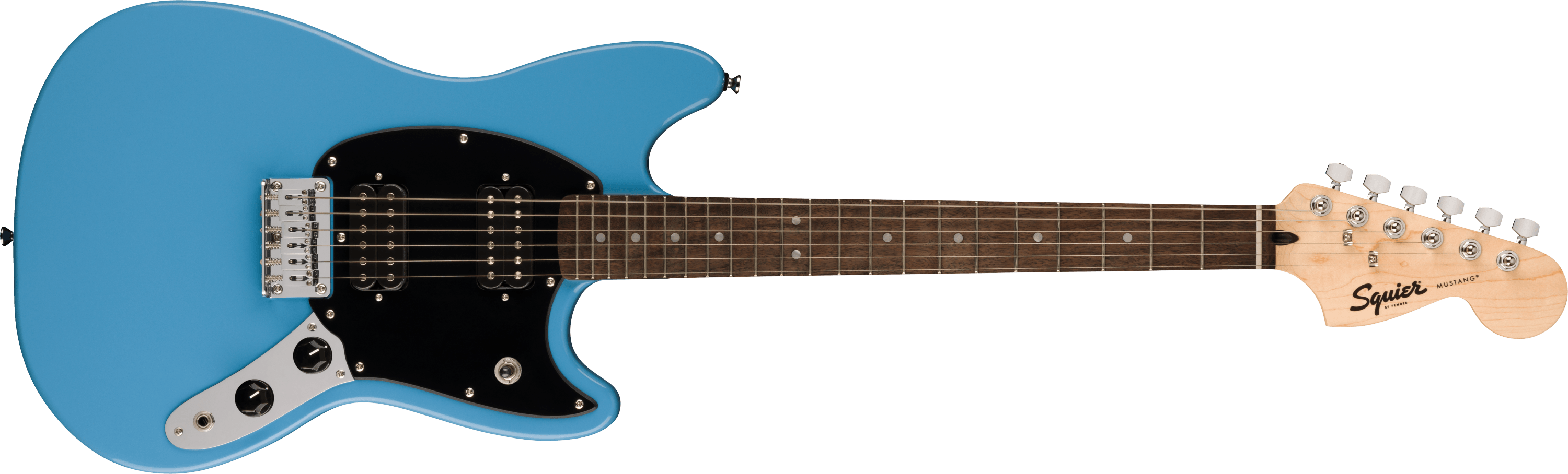 Fender SQUIER Sonic Mustang HH, Laurel Fing, Black Pickg, California Blue