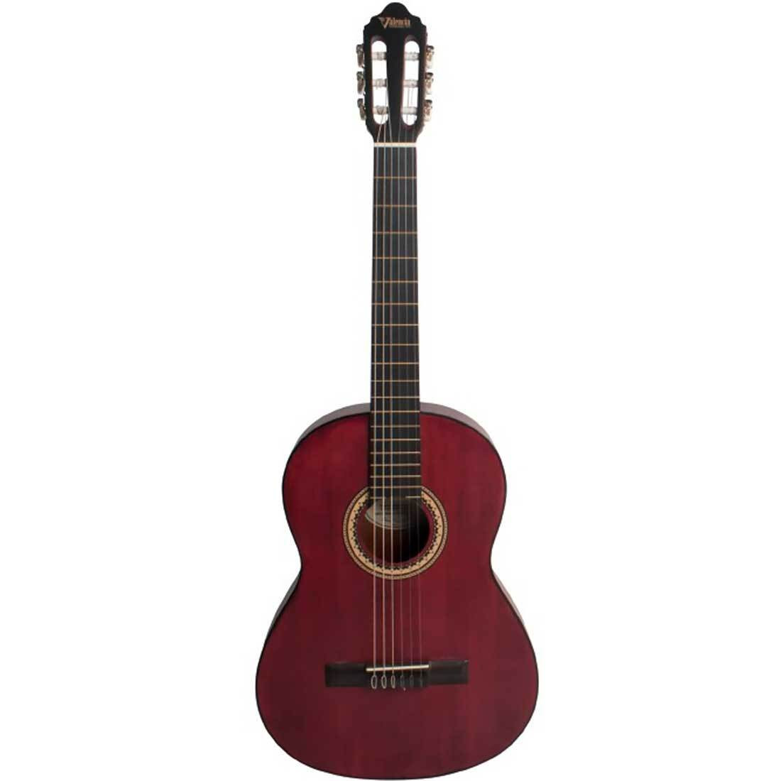 Valencia VC204TWR classical guitar, trans. Wine red